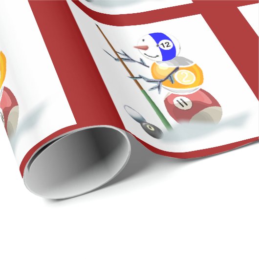 Biljart Lover Kerstmis Cadeaupapier (Rol Hoek)