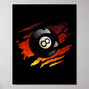 Biljart Mannen 8 Ball Pool Pool League Snooker Eig Poster