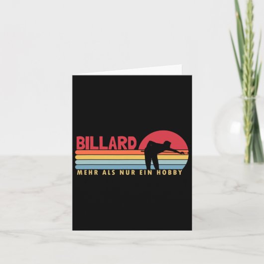 Biljart meer dan een baan kaart (Voorkant)