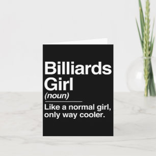 Biljart meisje definitie normaal alleen koelere si kaart