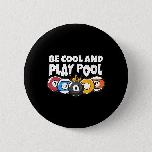 Biljart of Billard Be Cool Speel zwembad Funny Poo Ronde Button 5,7 Cm (Voorkant)