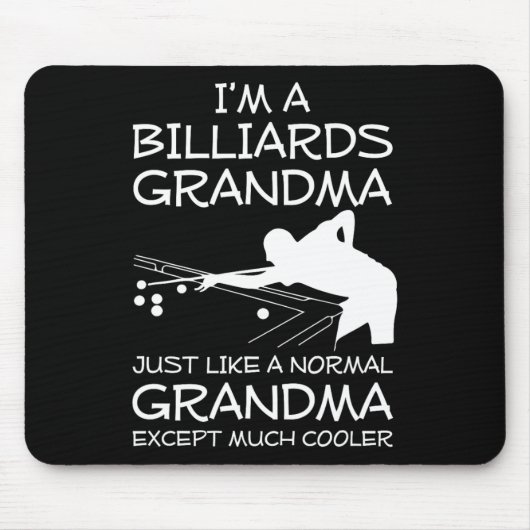 Biljart Oma Grootmoeder Cool - In een Billards Muismat (Voorkant)
