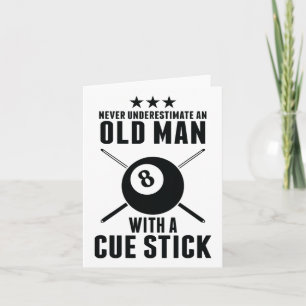 Biljart onderschat nooit een oud Man met een aanwi Kaart