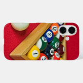 Biljart op rood vilt Case-Mate iPhone case (Achterkant (horizontaal))