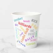 Biljart papieren bekers (Voorkant)