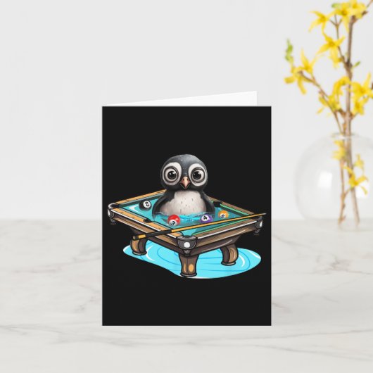 Biljart Penguin Hustler Zwembad Snooker Spelen Poo Kaart (Gele Bloem)