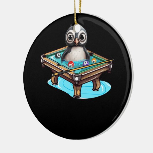 Biljart Penguin Hustler Zwembad Snooker Spelen Poo Keramisch Ornament (Links)