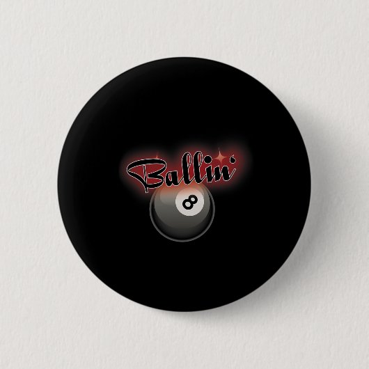 Biljart Pool 8 Ball S Ronde Button 5,7 Cm (Voorkant)