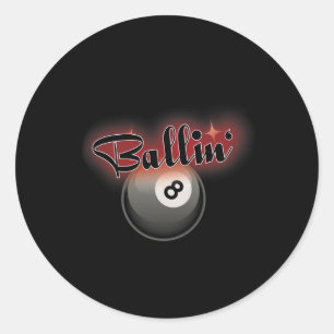 Biljart Pool 8 Ball S Ronde Sticker