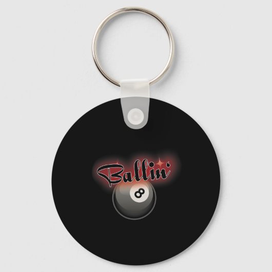 Biljart Pool 8 Ball S Sleutelhanger (Voorkant)