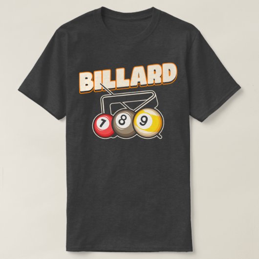 Biljart Pool Billard Snooker Club 6 T-shirt (Design voorkant)