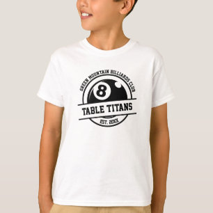 Biljart Pool Club Team League Naam Jaar Sponsor T-shirt