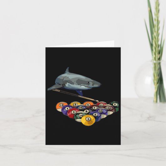 biljart pool haai ontwerp kaart (Voorkant)