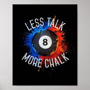 Biljart Pool Hall Sport Minder Praten Meer Krijt Poster