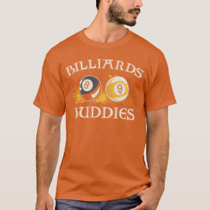 Biljart Pool Speler Bal Vrienden Grappig T-shirt