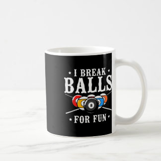Biljart Pool Speler Ball Pun I Break voor Koffiemok