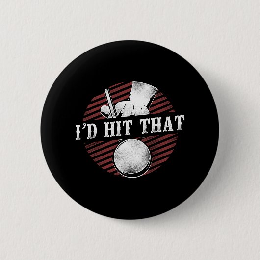 Biljart Pool Speler Ball Pun Retro Id Hi Ronde Button 5,7 Cm (Voorkant)