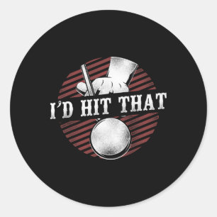 Biljart Pool Speler Ball Pun Retro Id Hi Ronde Sticker