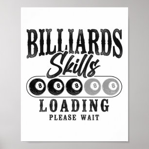 Biljart poolspeler LL 8 LL Biljart SK Poster