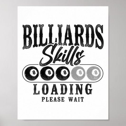 Biljart poolspeler LL 8 LL Biljart SK Poster (Voorkant)