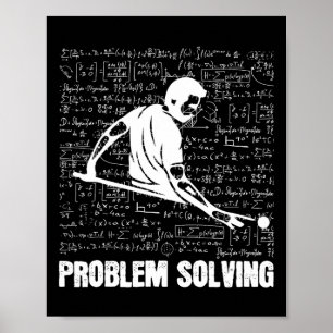 Biljart Probleem Oplossen Spelers Sport Oplossing Poster