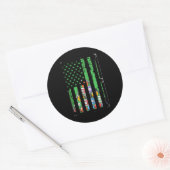 Biljart Rack Verenigde Staten American Flag Biljar Ronde Sticker (Envelop)