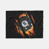 Biljart S Mannen 8 LL Pool S Pool League Fleece Deken (Voorkant (Horizontaal))