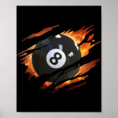 Biljart S Mannen 8 LL Pool S Pool League Poster (Voorkant)