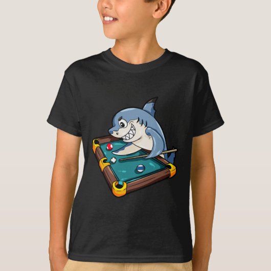 Biljart Shark Pool Snooker Speler Gift T-shirt (Voorkant)
