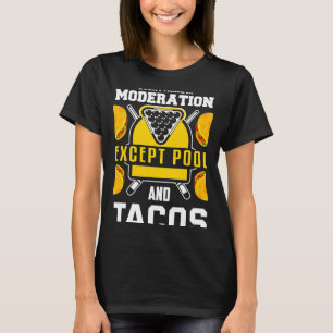 Biljart Shirt Joke Taco Lover Biljart Pool Pla
