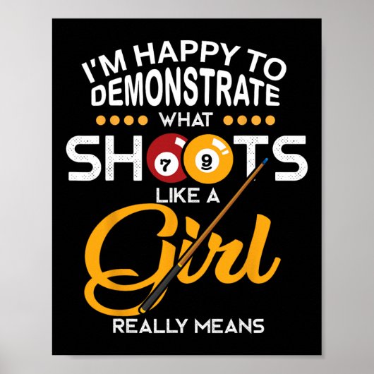 biljart-Shirt Poster (Voorkant)