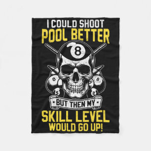 Biljart Skull Pool spel Ik kon betere Sku schieten Fleece Deken