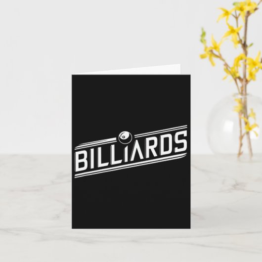 "biljart" - Slank schuin ontwerp Kaart (Gele Bloem)
