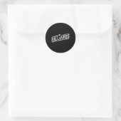 "biljart" - Slank schuin ontwerp Ronde Sticker (Tas)