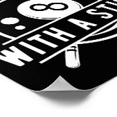 Biljart sloeg mensen met een stok grappig biljart poster (Hoek)