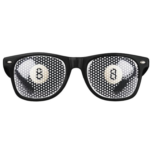 Biljart Snooker 8-Ball Party Shades Retro Zonnebril (Voorkant)