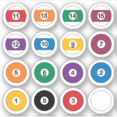 Biljart Snooker bal pack Sticker (Voorkant)