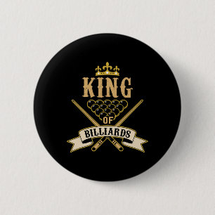 Biljart snooker liefhebbers - koning van de biljar ronde button 5,7 cm