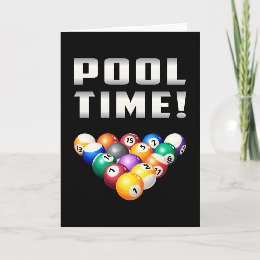 Biljart snooker zwembad biljart 8 bal grappig gesc kaart (Voorkant)