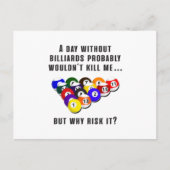 Biljart snooker zwembad biljart grappig cadeau ide briefkaart (Voorkant)