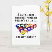 Biljart snooker zwembad biljart grappig cadeau ide kaart (Gele Bloem)