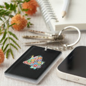 Biljart Speler Zwembad Driehoek Ballen Sleutelhanger (Voorkant Rechts)