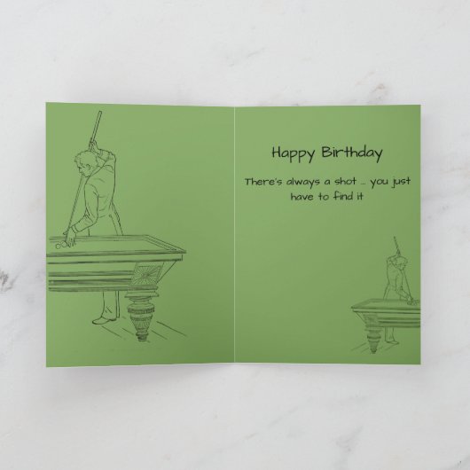  biljart tafel zwembad speler Antiek Kaart (Binnen)