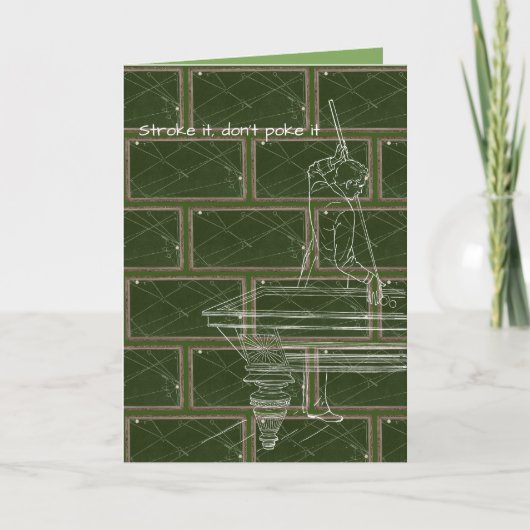  biljart tafel zwembad speler Antiek Kaart (Voorkant)