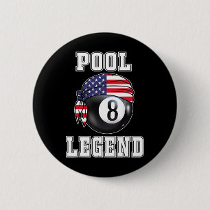 Biljart Team 8 LL Pool Game Player Gifts voor Pool Ronde Button 5,7 Cm