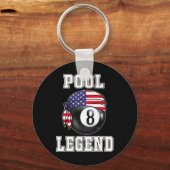 Biljart Team 8 LL Pool Game Player Gifts voor Pool Sleutelhanger (Voorkant)