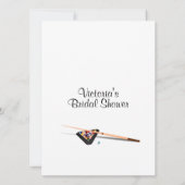 Biljart thema bruids douche uitnodiging (Achterkant)