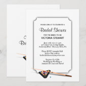 Biljart thema bruids douche uitnodiging (Voorkant / Achterkant)