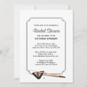 Biljart thema bruids douche uitnodiging (Voorkant)