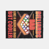 Biljart vader als een gewone vader, maar koeler -  fleece deken (Voorkant (Horizontaal))